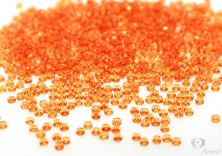 Rokajl sklenený TRANSPARENTNÝ 2 mm - oranžová (20 g)