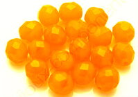 Brúsené korálky - oranžová (VFP60/8/36) 8 mm (10 ks)