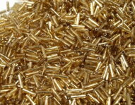 Rokail sklenený tyčka 6 mm - zlatá (20 g)
