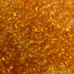 Rokajl sklenený TRANSPARENTNÝ 2 mm - oranžovo hnedé (20 g)