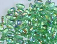 Rizo korálky 5g - Peridot AB