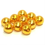 Voskovaná perla gulička - žlté 6 mm (10 ks)