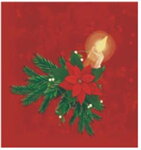 Servítka - Vianočná dekorácia, sviečka