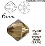SWAROVSKI ELEMENTS XILION BEAD 5328 CRYSTAL (001) BRONZE SHADE (BRSH)