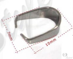 Šlupňa z chirurgickej ocele 10x7mm