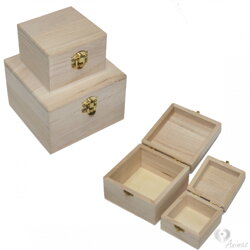 Drevená krabička štvorcová (rôzne rozmery)