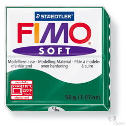 FIMO soft 56 - tmavo zelená (emerald) (56 g)