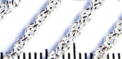 Retiazka ozdobná,  krútená postriebrená 2x4 mm (0,5m)
