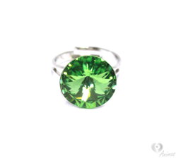 Prsteň Swarovskí Elements  zelený
