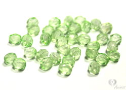 Brúsené korálky - svetlá zelená 4 mm (10 ks)