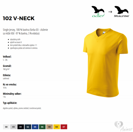 Tričká V-NECK 102 - Adler