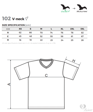Tričká V-NECK 102 - Adler