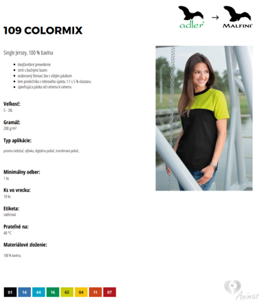 Tričká Colormix 109 - Adler