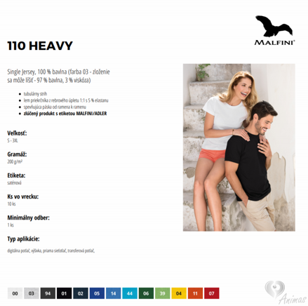 Tričká UNISEX Heavy 110- Adler