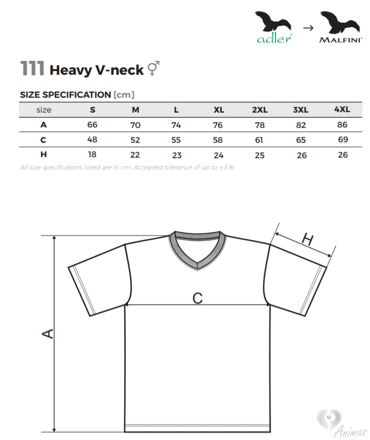 Tričká Heavy V-neck 111 - Adler