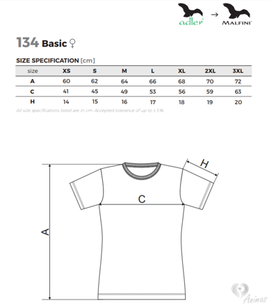 Tričko dámske Basic 134- Adler