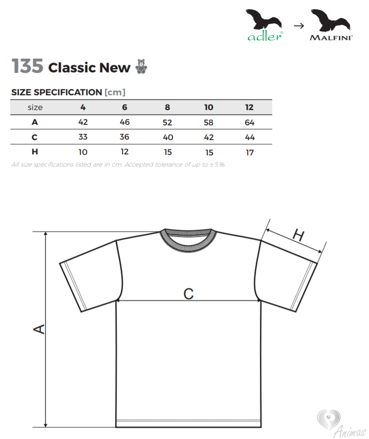 Tričko detské Classic New 135 - Adler