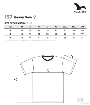 Tričko UNISEX Heavy New 137 - Adler