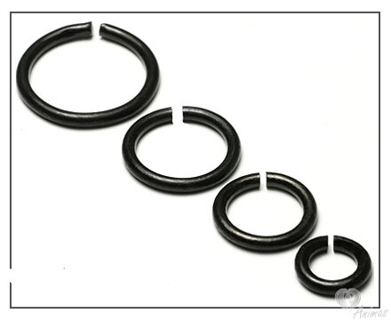 Spojovacie krúžky 6 mm - čierny zinok