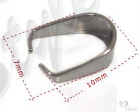 Šlupňa z chirurgickej ocele 10x7mm