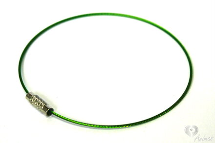 Obojkové lanko na náramok priemer 7,5 cm - zelené