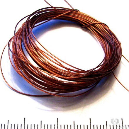 Poplastované lanko hr. 0,45 cm - hnedé ( 5 m)