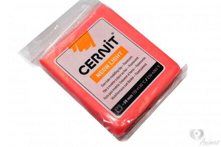 Cernit Neon 400 - červená (neon red) (56g) 