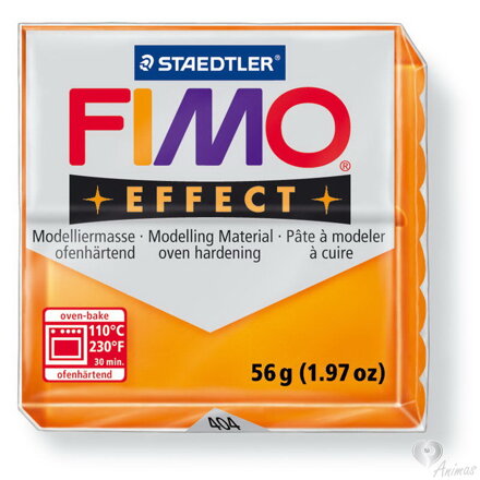 FIMO efekt 404 - transparentná oranžová (transparent orange) (56 g)