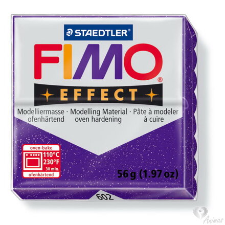 FIMO efekt 602 - trblietavá fialová (glitter purple) (56 g)
