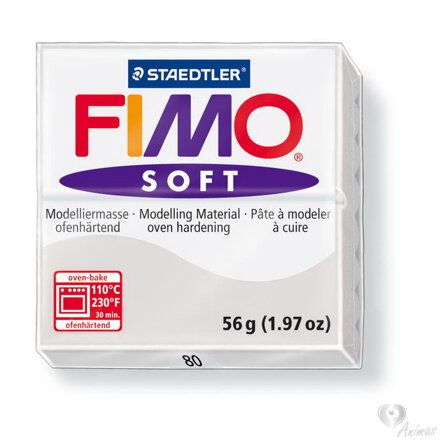 FIMO soft 80 - svetlo šedá, delfínová (dolphin grey) (56 g)