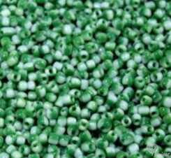 Rokail sklenený dvojfarebný 2 mm - zelené (20 g)