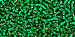 Toho Round Silver-Lined - Green Emerald TR-15-36 (5 g)