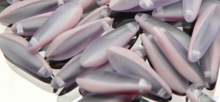 Korálky JAZÝČKY 5x16mm kombinácia fialová matná (10 ks)