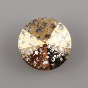 SWAROVSKI ELEMENTS RIVOLI 1122 CRYSTAL GOLD PATINA