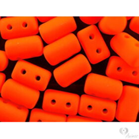 Rulla korálky - Neon oranžová, 3x5 mm, 10 g
