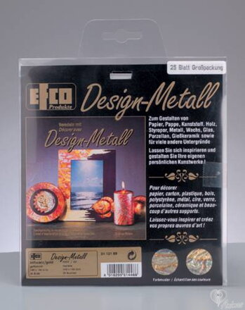 Kovové plátky Design-Metall 14x14 cm - medený (5 ks)