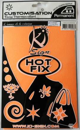 Hot-fix nažehlovacia fólia - Oranžová UV trblietavá (UV ORANGE)
