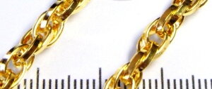 Retiazka ozdobná,  krútená pozlátená 5x7  mm (0,5m)