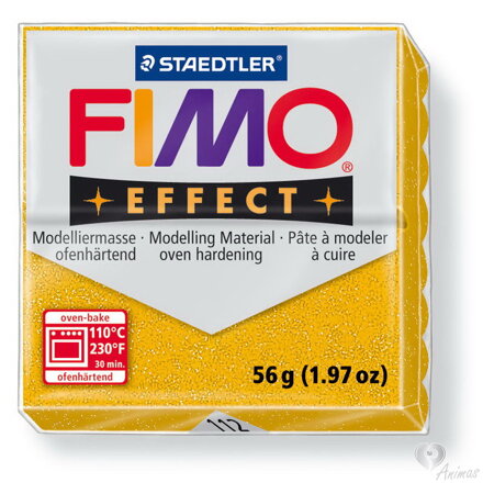 FIMO efekt 112 - trblietavá zlatá (glitter gold) (56 g)