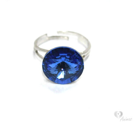 Prsteň Swarovskí Elements modrý