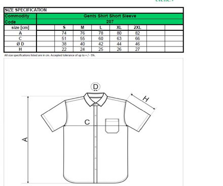  Košeľa pánska Shirt short sleeve 207- Adler