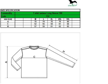 Tričká UNISEX Long Sleeve 112 - Adler
