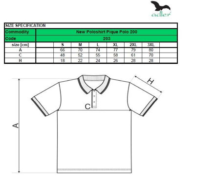 Polokošela Pique Polo 203 - Adler
