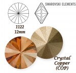 SWAROVSKI ELEMENTS RIVOLI 1122 CRYSTAL (001) COPPER (COP) 12mm