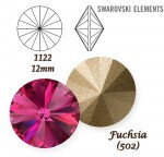 SWAROVSKI ELEMENTS RIVOLI 1122 FUCHSIA (502) 12mm