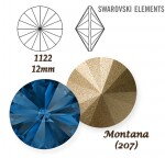 SWAROVSKI ELEMENTS RIVOLI 1122 MONTANA (207) 12mm