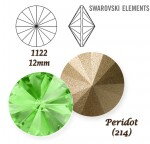 SWAROVSKI ELEMENTS RIVOLI 1122 PERIDOT (214) 12mm