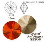 SWAROVSKI ELEMENTS RIVOLI 1122 RED MAGMA (REDM) 12mm