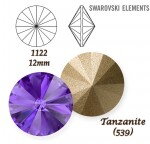 SWAROVSKI ELEMENTS RIVOLI 1122 TANZANITE (539) 12mm