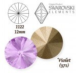 SWAROVSKI ELEMENTS RIVOLI 1122 VIOLET (371) 12mm